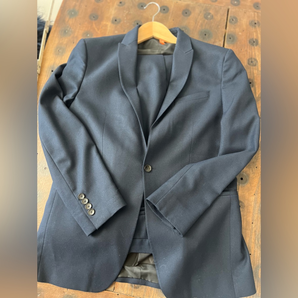 Zara Classic Men's Navy Suit 40S with two pants